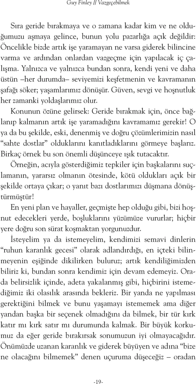 Vazgeçebilmek - Guy Finley