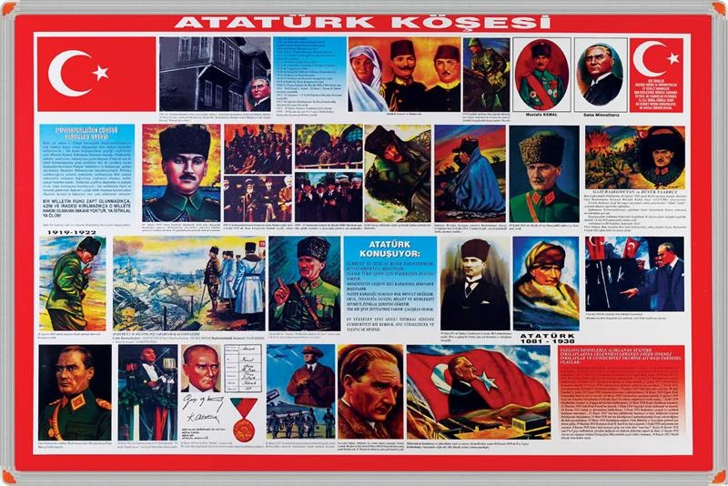 Panda Eğitim Atatürk Köşesi Alüminyum Çerçeve 70X100 Pan 501