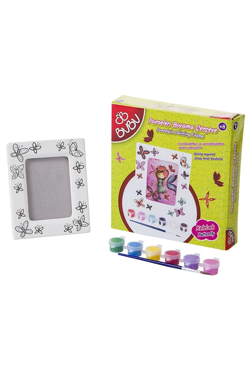 Bubu Porselen Boyama Çerçeve Kelebek -PB0011