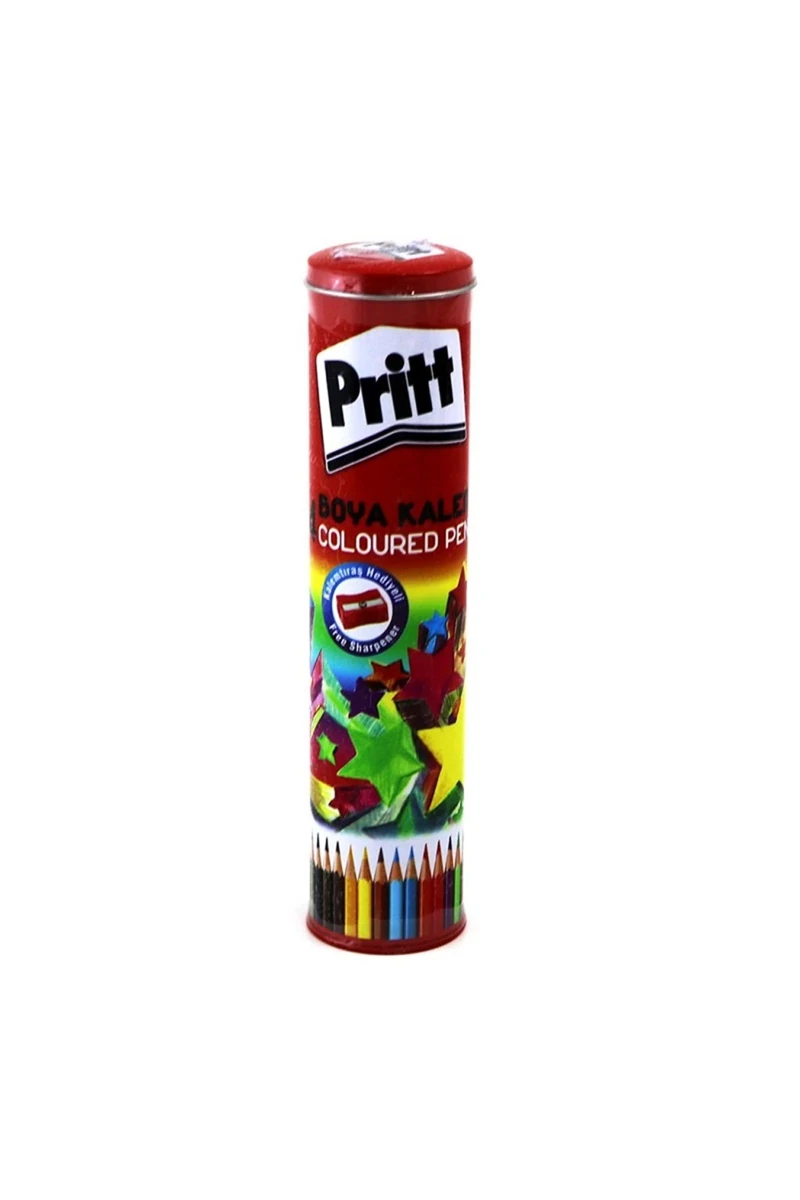 Pritt 24 Renk Metal Tüp Kuru Boya Kalemi (1307863)