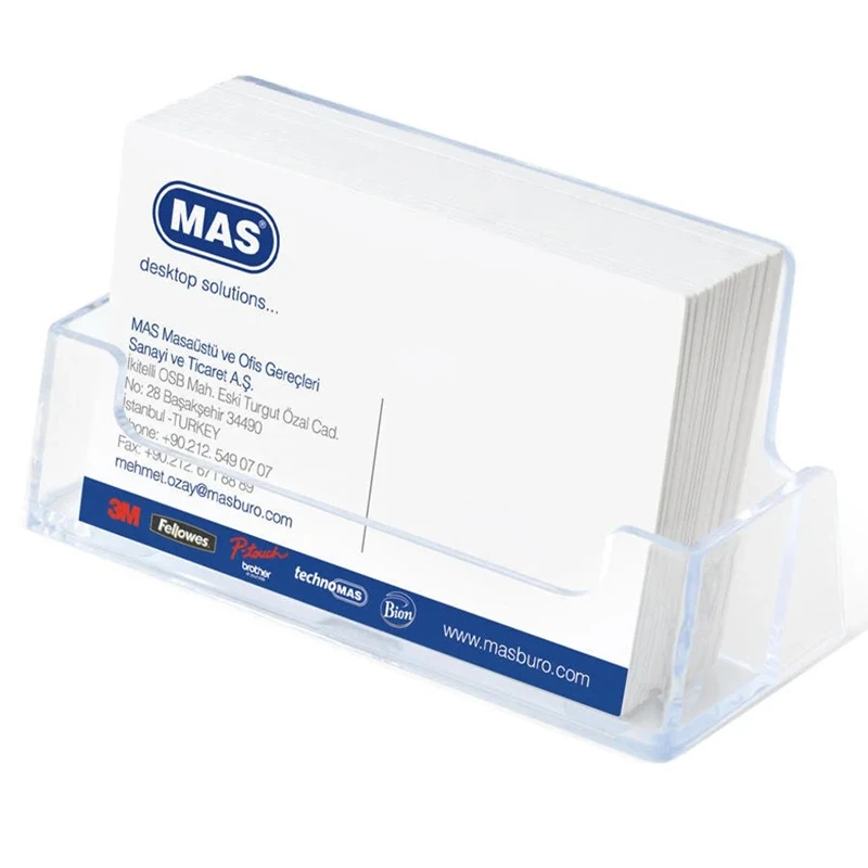 Mas 484 Plastik Köşeli Plastik Kartvizitlik