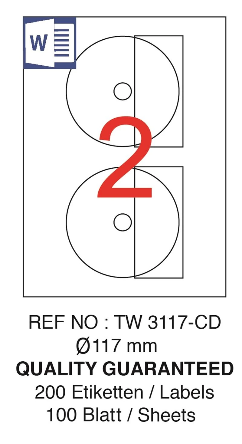 Tanex Tw-3117 Lazer Etiket 117Mm