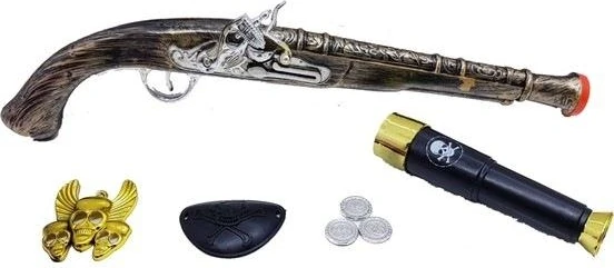 Bircan Korsan Seti Kartela - Korsan Dürbünü, Tabancası ve Aksesuarları