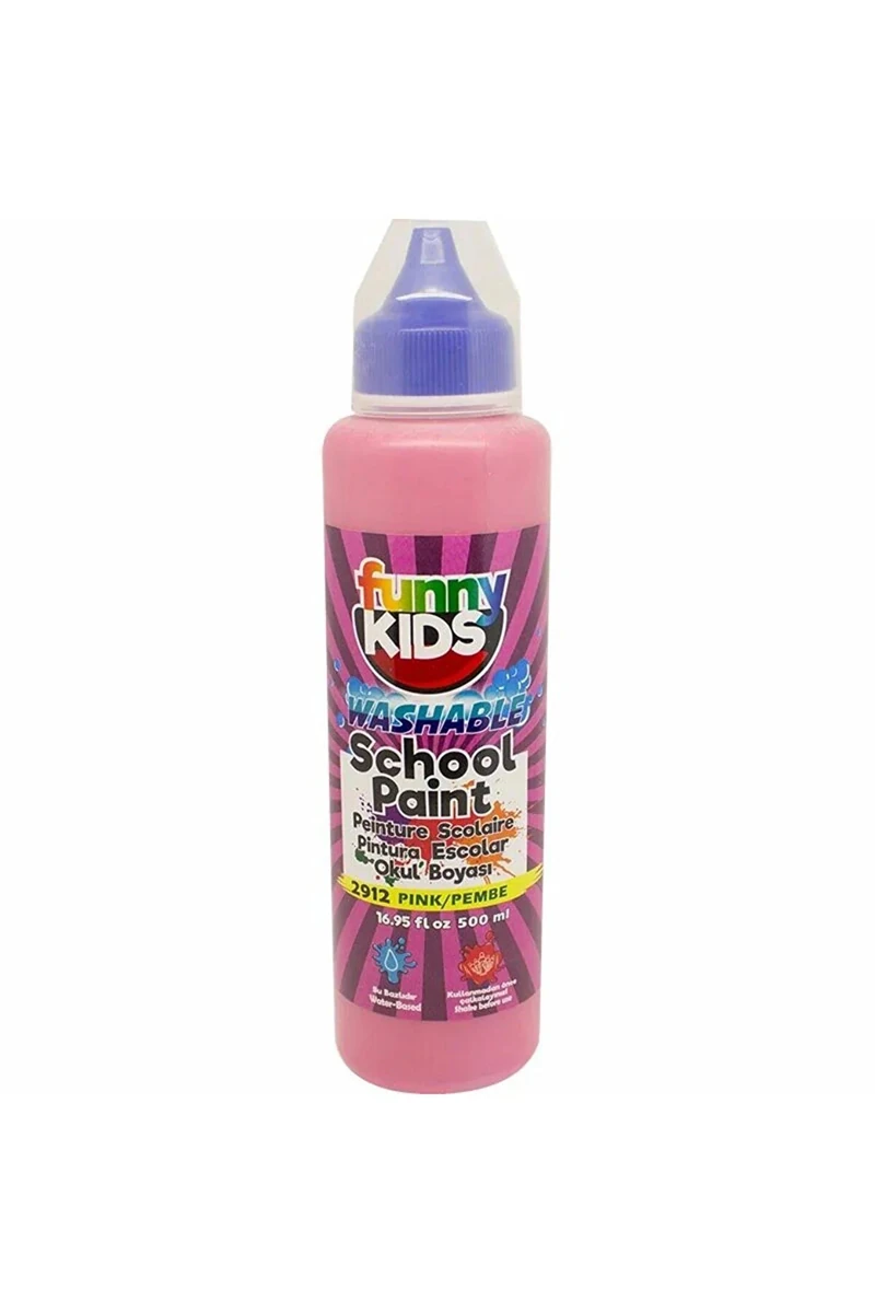 Rich Funny Kids Yıkanabilir Okul Boyası 500ml - 2912 Pembe