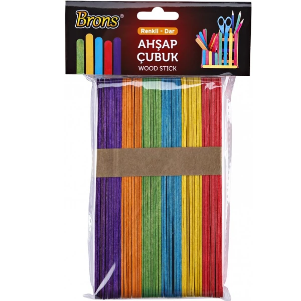 Brons Br-902 Ahşap Çubuk Renkli Dar