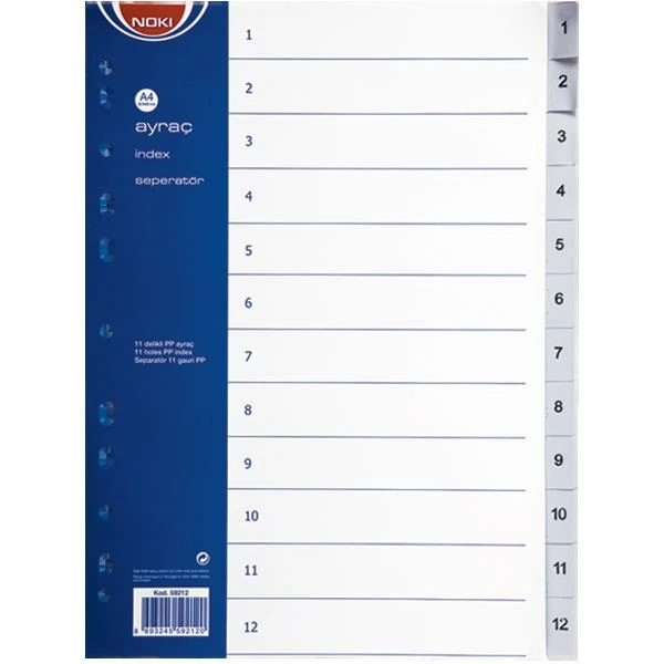 Noki 59212 Pp Ayraç 1-12 Rakam *40