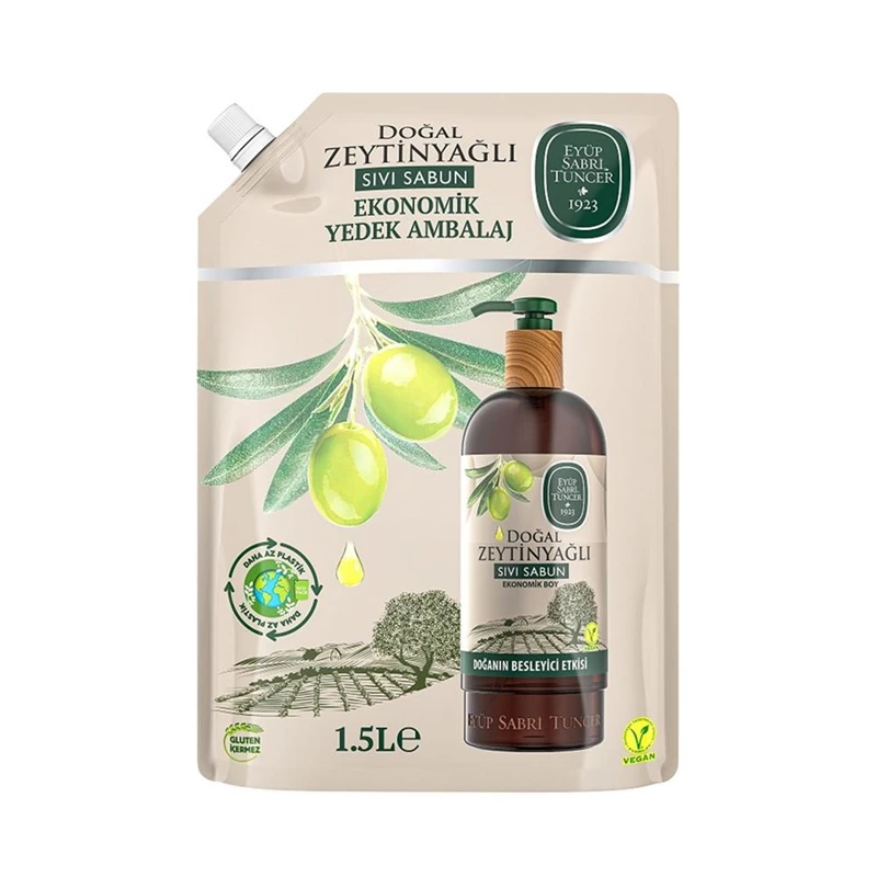 Eyüp Sabri Tuncer 1,5lt Ayvalık Zeytin Çiçeği Sıvı Sabun Doğal Zeytinyağlı