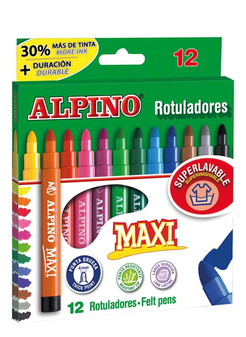 Alpıno Ar-06 Maxi Keçeli Kalem 12Li