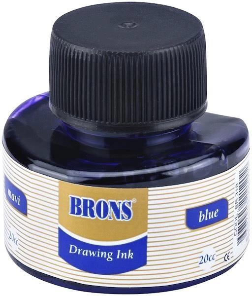 Brons Br-318 Çini Mürekkebi Mavi 20Cc