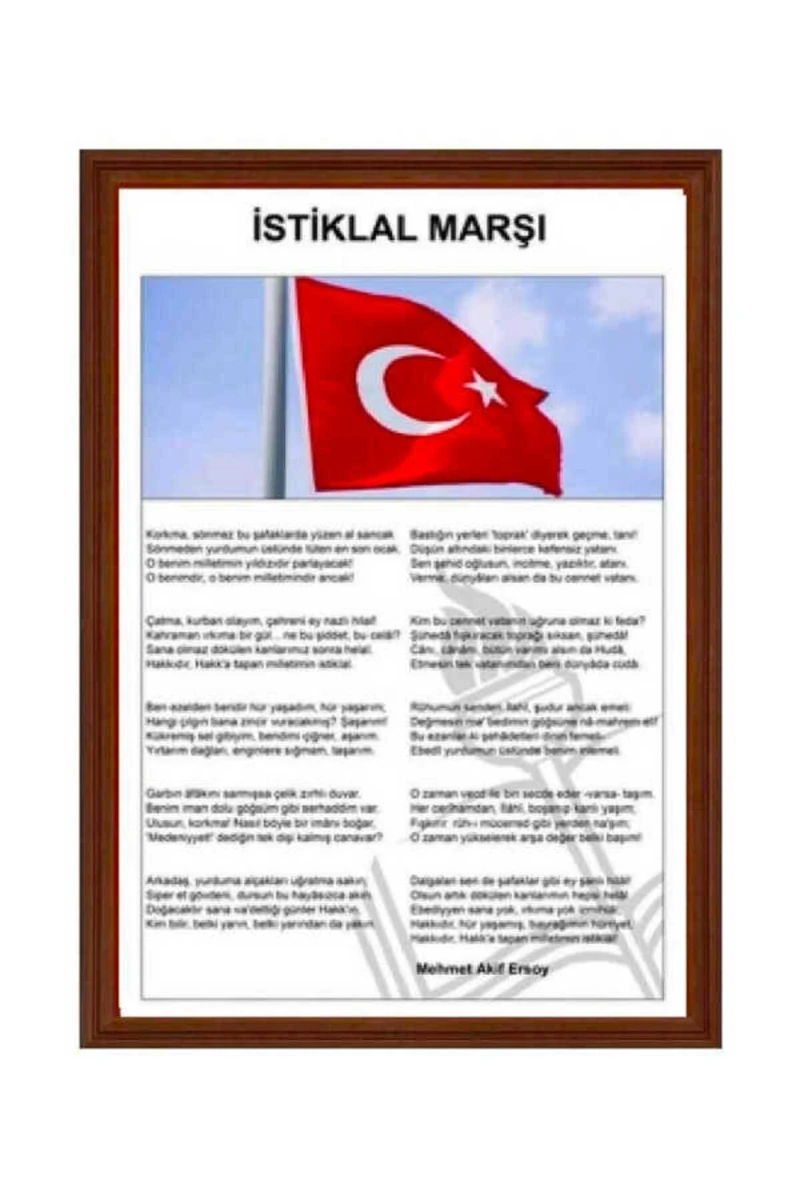 Akyazı Eğitim İstiklal Marşı Mdf Çer. 35X50 0522