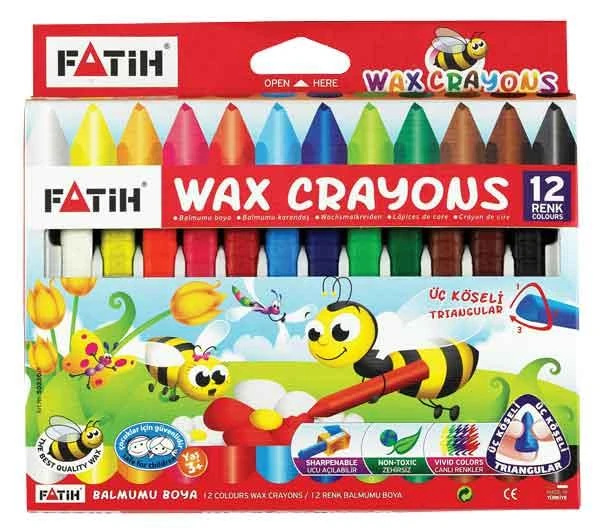 Fatih 50220 Wax Crayon 12 Renk Jumbo