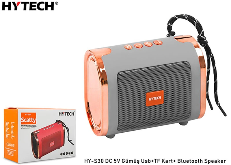 Hytech HY-S30 DC 5V Bluetooth Speaker Siyah Usb+TF Kart+