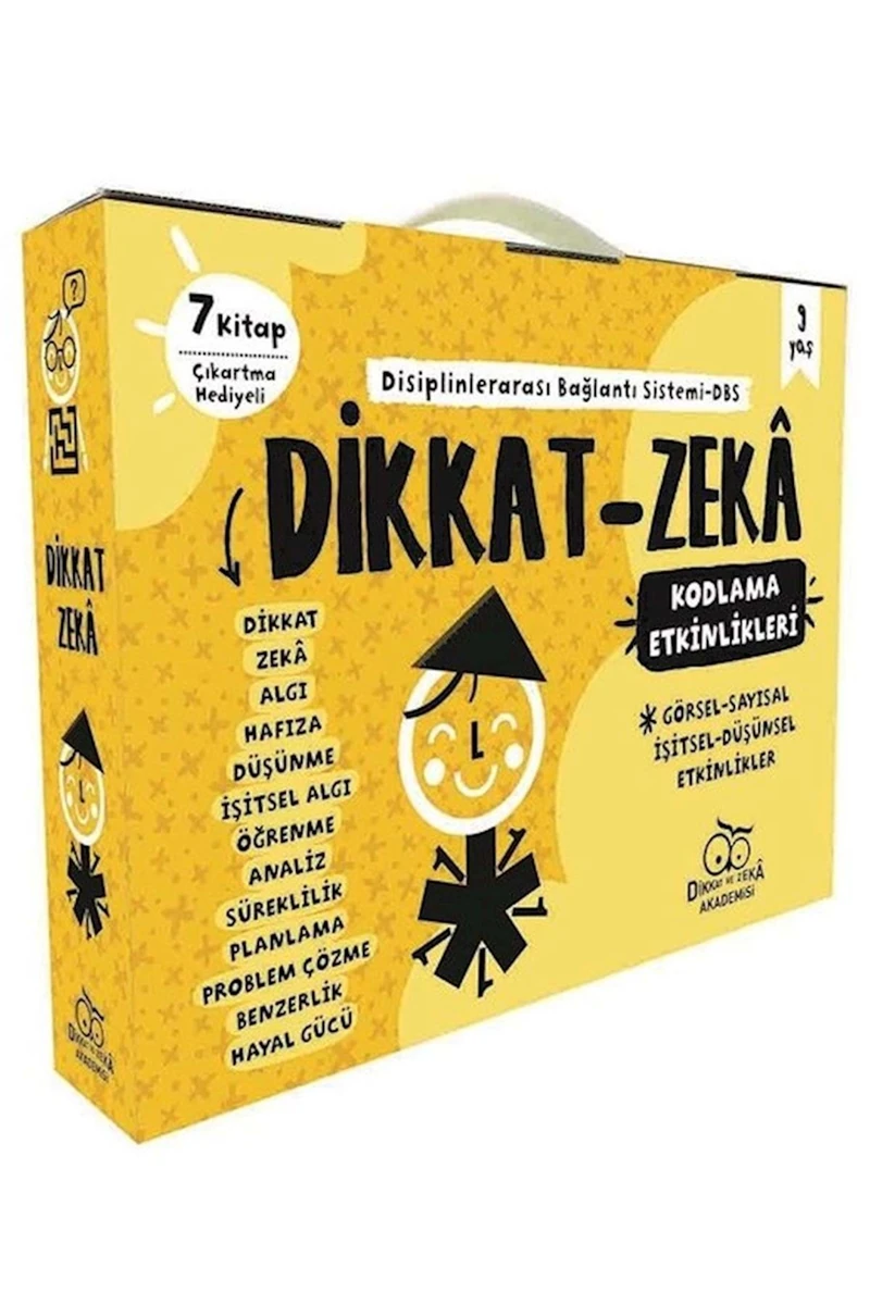 Dikkat Zeka 3. Sınıf Seti 9 Yaş (7 Kitap) - Mehmet Türkdoğan