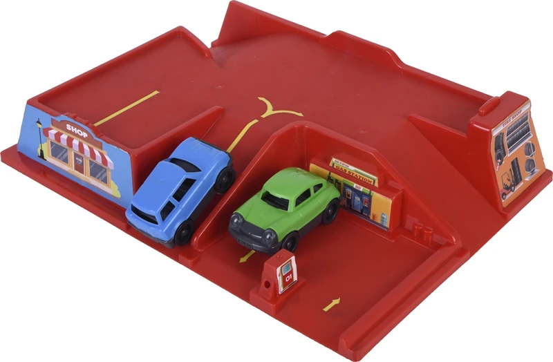 Zuzu Toys Kutulu Otopark Seti 3+ Yaş Kırmızı