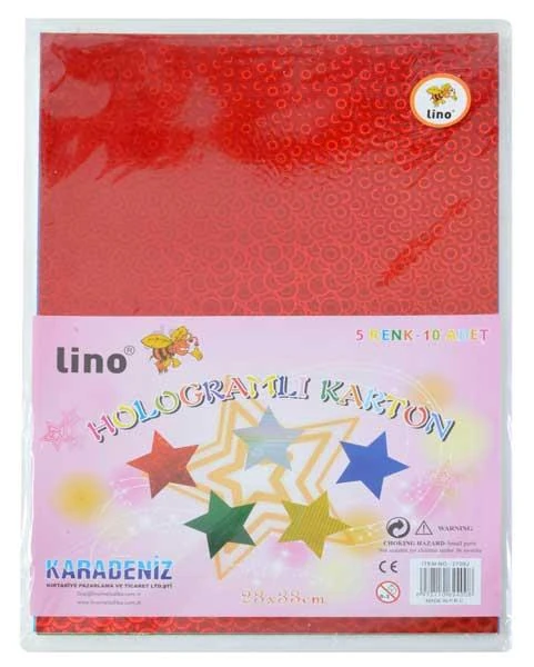 Lino 2709J Hologramlı Karton 5 Renk10Lu 23*33Cm*60