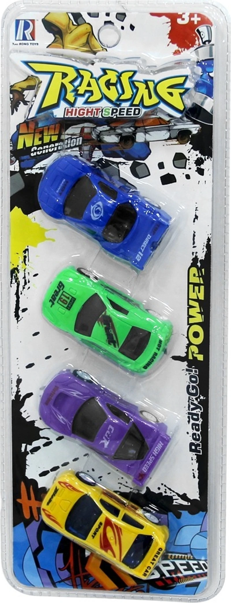 Can-Em Oyuncak Kartela 4'lü Çek Bırak Araba