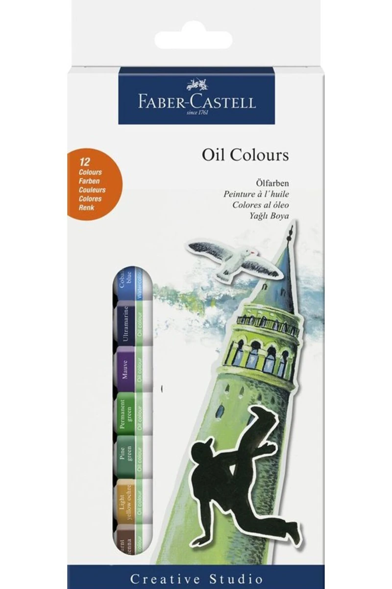 Faber-Castell  Yağlı Boya 12 renk 12 ml  tüp