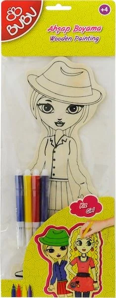 Bu-Bu Ahşap Boyama Kız Ab0040