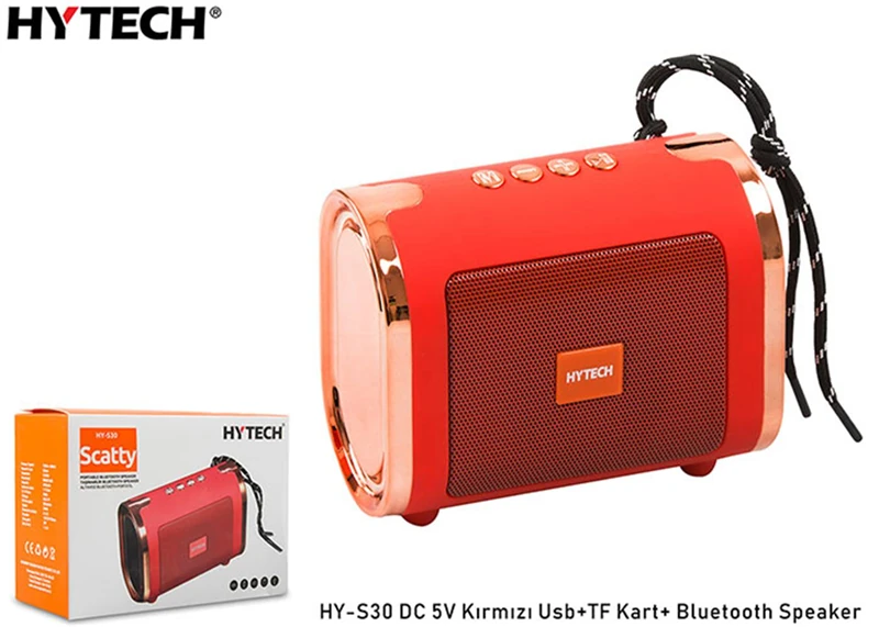 Hytech HY-S30 DC 5V Bluetooth Speaker Siyah Usb+TF Kart+