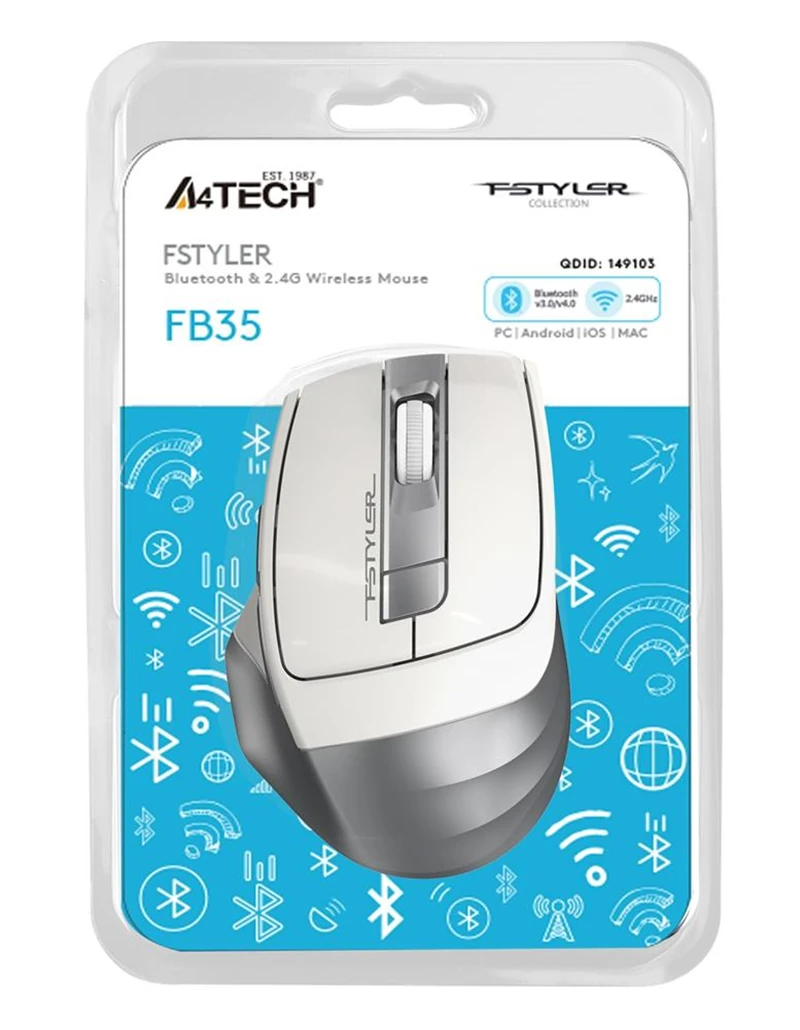 A4 Tech Fb35 Yeşil Bluetooth+2.4G Nano Kablosuz Optik 2000 Dpi Mouse