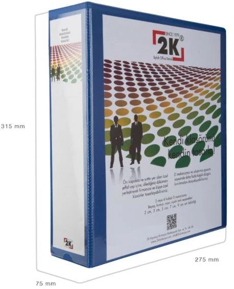 2K Halkalı Klasör 7 Cm 4 Halka Siyah 07-4D-S