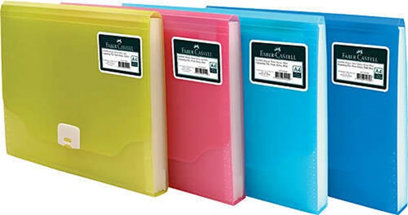 Faber Castell Körüklü Dosya 13 Cepli Kilitli A4 - Pembe