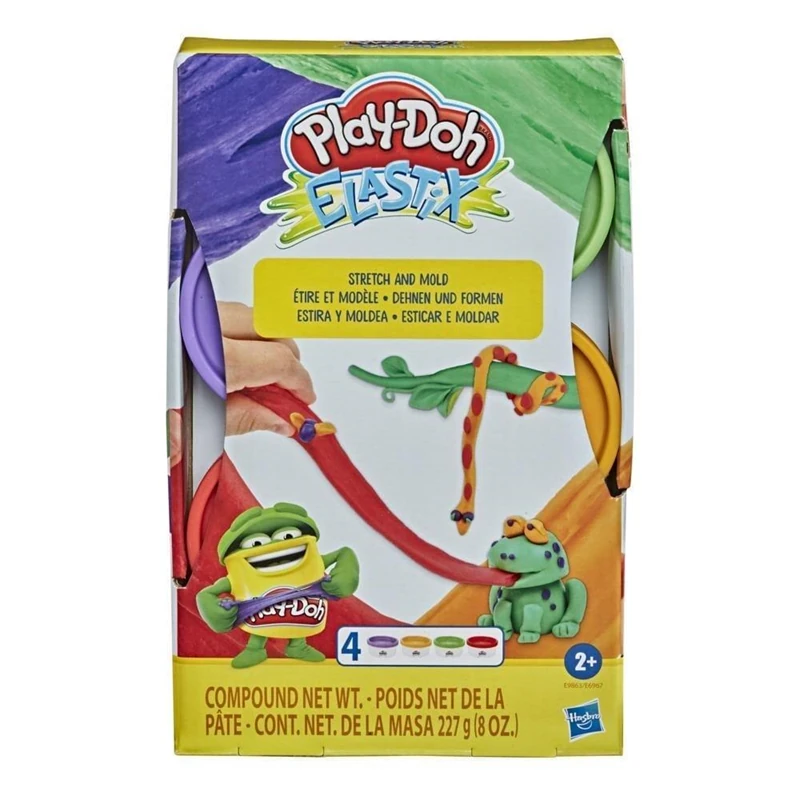 Hasbro E6967 Play-Doh Elastik 4Lü Hamur*6