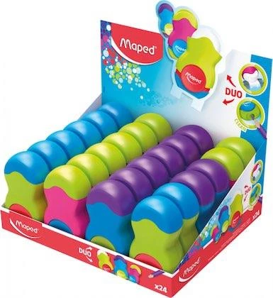 Maped 049121 Silgili Kalemtraş Loopy Renkl Dısplay