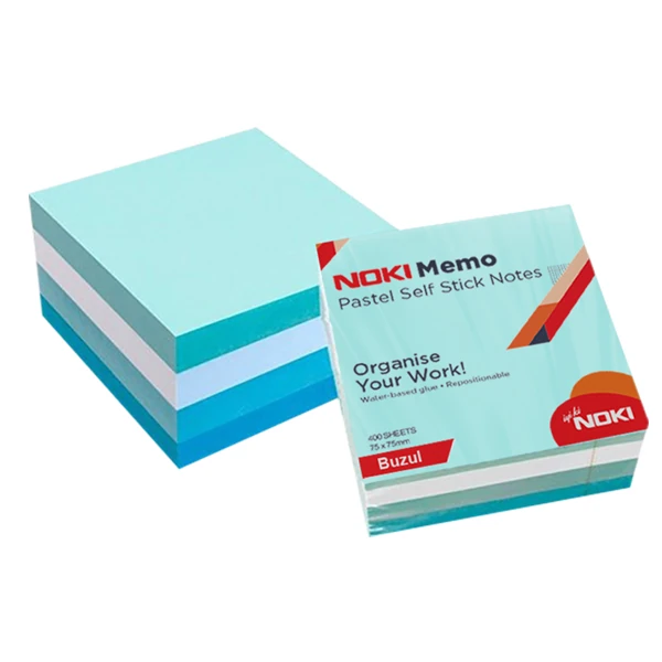 Noki 12013-33 Memo 75*75 Pastel Buz Küp Blok 400Sy