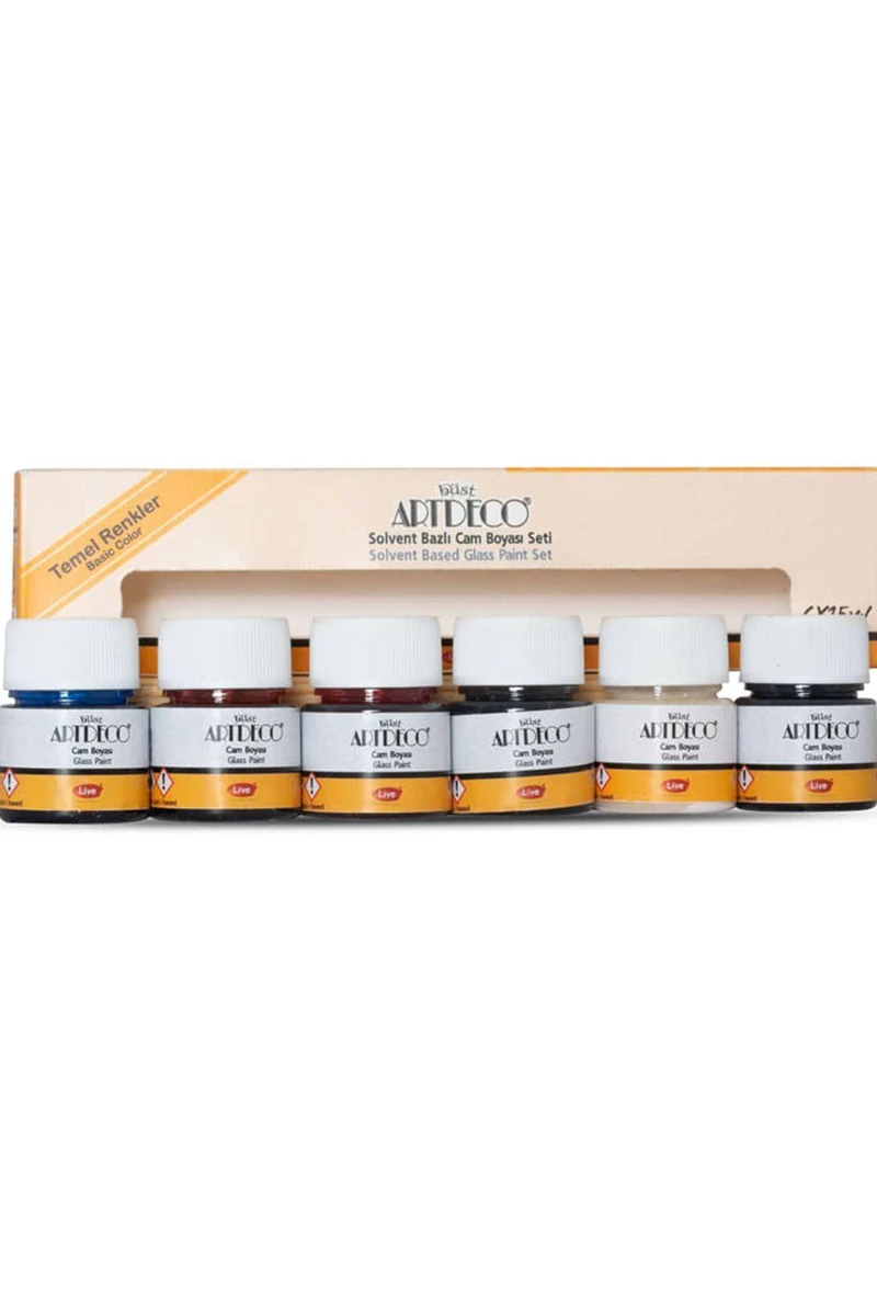 Artdeco Cam Boyası Seti 6X15 Ml Temel Renkler Y-030T-As1
