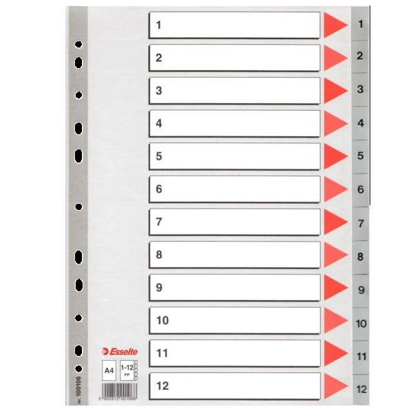 Esselte Seperatör A4 1-12 Rakam Slt-100106