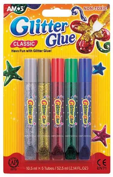 Amos Yapıştırıcı Simli 10.5 Ml 5 Li Klasik Gcl10B5