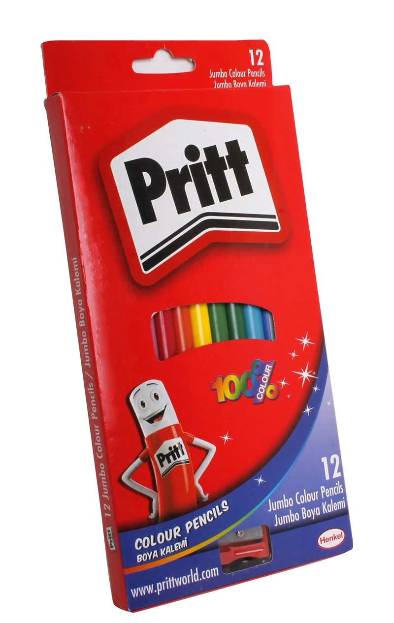 Pritt 1219733 12Renk Jumbo Üçgen Boya Kalemi 12*96