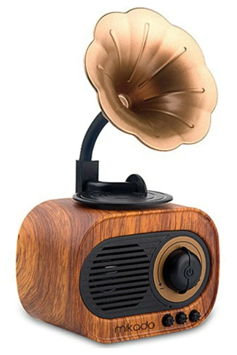 Mikado MN-S19 Ahşap Usb+Aux+Tf Kart+Bluetooth Destekli Speaker