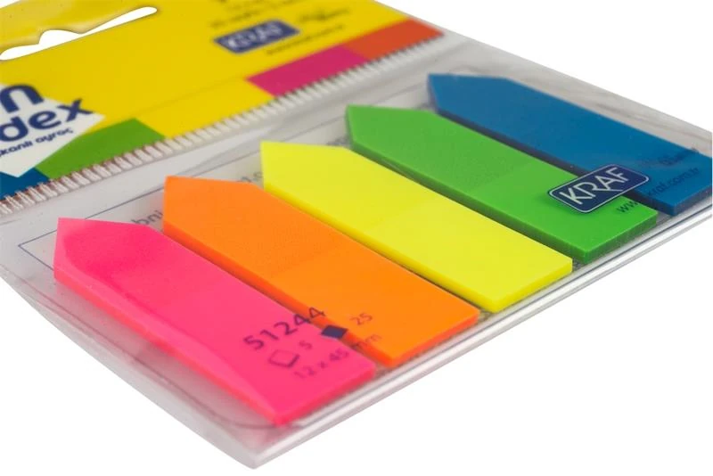 Kraf Index Fılm (Pp) 12X44Mm Ok Şekilli 5 Renk X 25Yp 51244