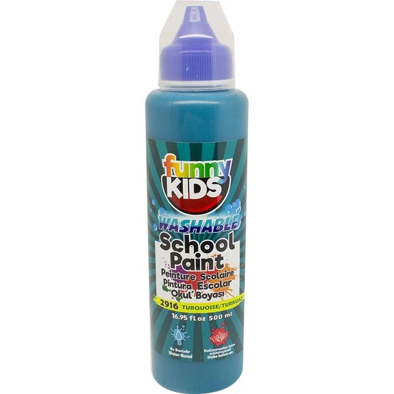 Rich Funny Kids Yıkanabilir Okul Boyası 500ml - 2916 Turkuaz