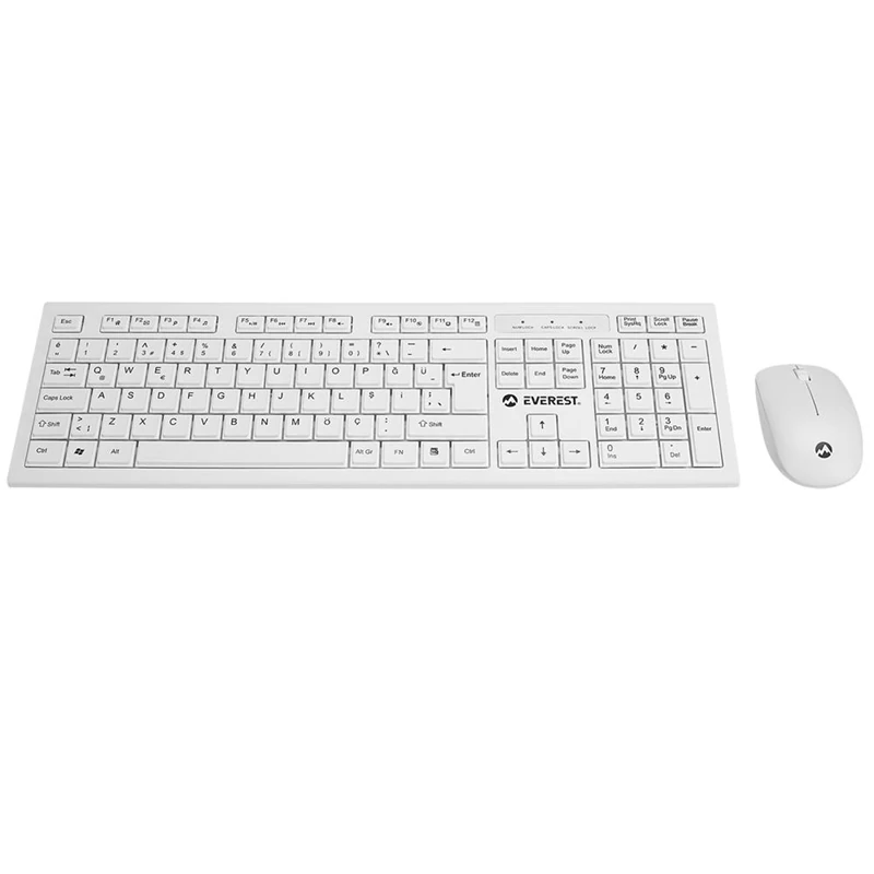 Everest KM-6121 Siyah Kablosuz Q Slim Klavye + Mouse Set