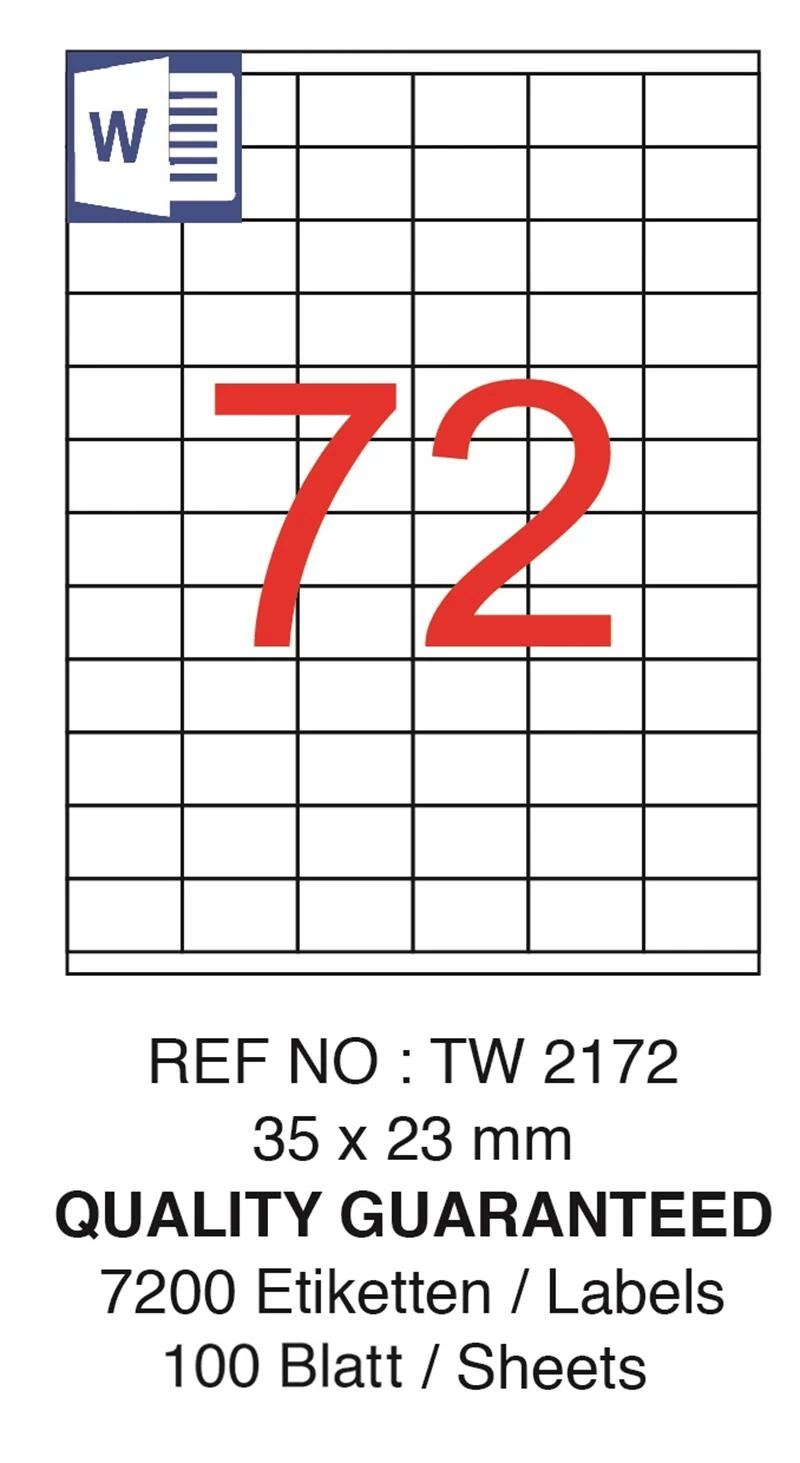 Tanex Tw-2172 Lazer Etiket 35*23Mm