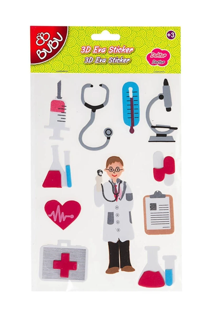 Bubu 3D Eva Sticker Meslekler Doktor ST0046