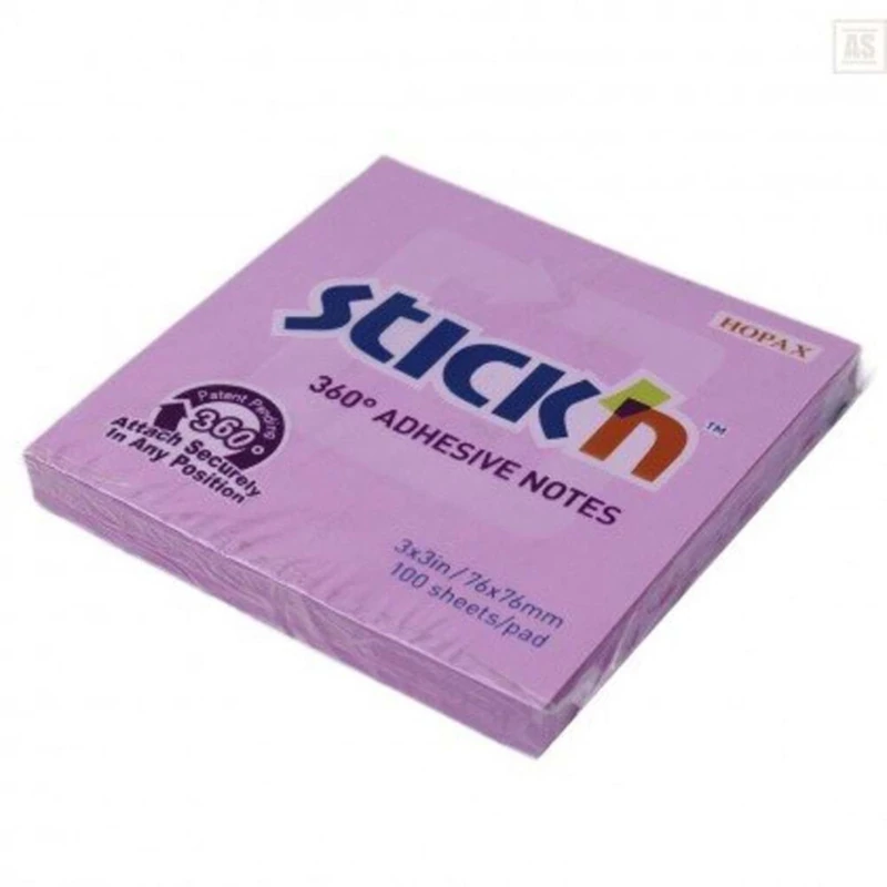 Hopax Stıckn Yapışkanlı Not Kağıdı 100 YP 76x76 Lila