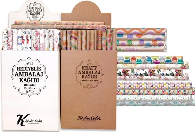 Keskin 100350-99 70*100 Tekli Rulo Desenli Ambalaj Kağıdı