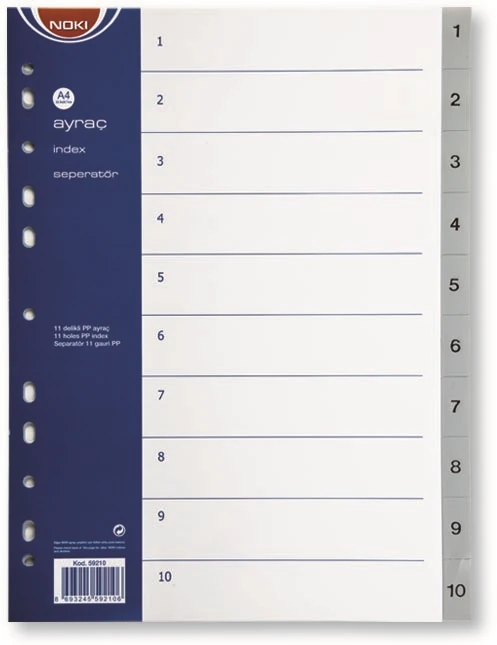 Noki 59210 Pp Ayraç 1-10 Rakam *50