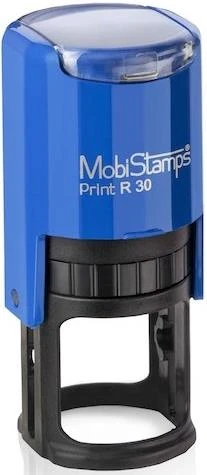 Mobistamps Kaşe Yuvarlak R-30 Siyah Keçeli