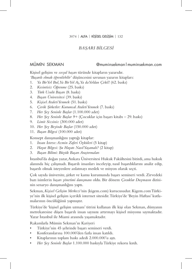 Başarı Bilgesi - Mümin Sekman