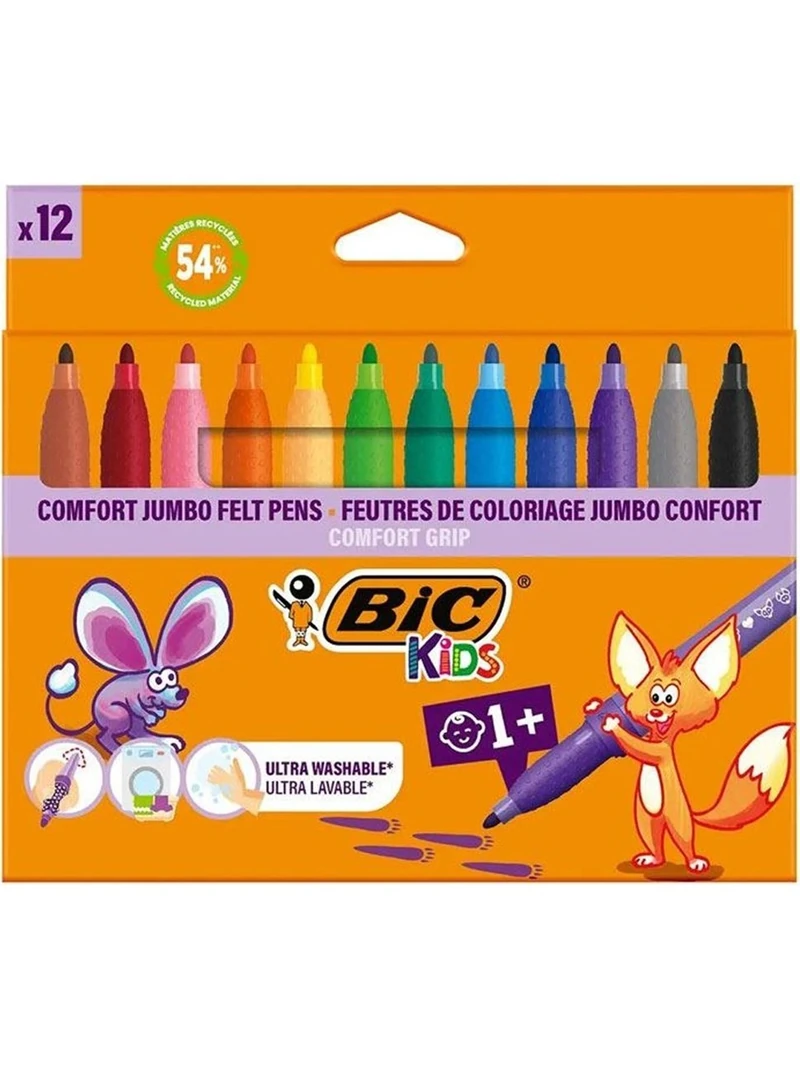 Bic Keçeli Kalem Comfort Jumbo 12 Renk 517250