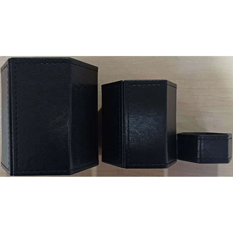 Inn Design Hexa 3 Lü Deri Organizer Kalemlik Dokulu Siyah Inn-Dd-1341
