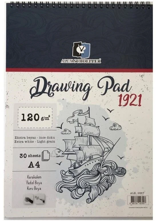 Alex Alx-0557 Spr.Drawıng Pad A4 120Gr 30Lu