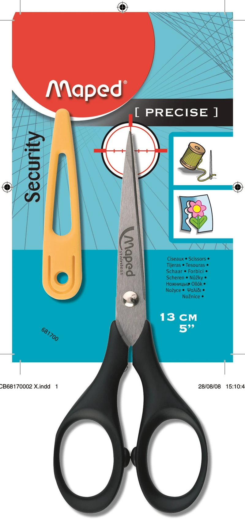 Maped 681700 Precise 13Cm Makas+Uç Koruyucusu