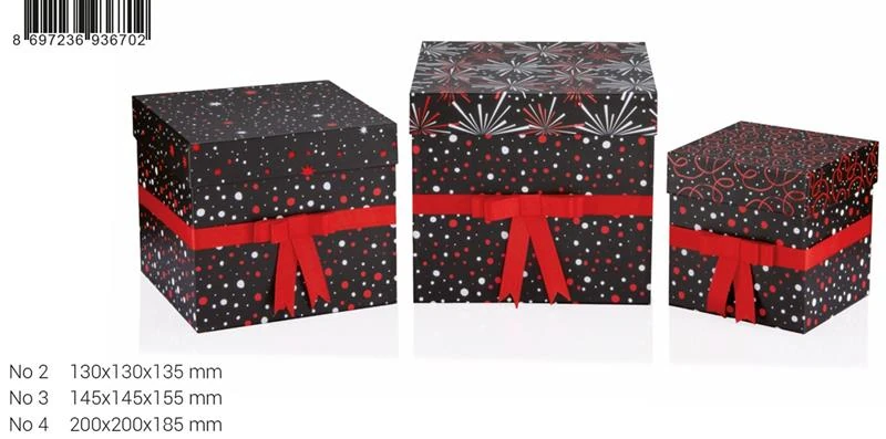 Gıpta Kutu Seti 3 Lü Festıve Küp Bx67020