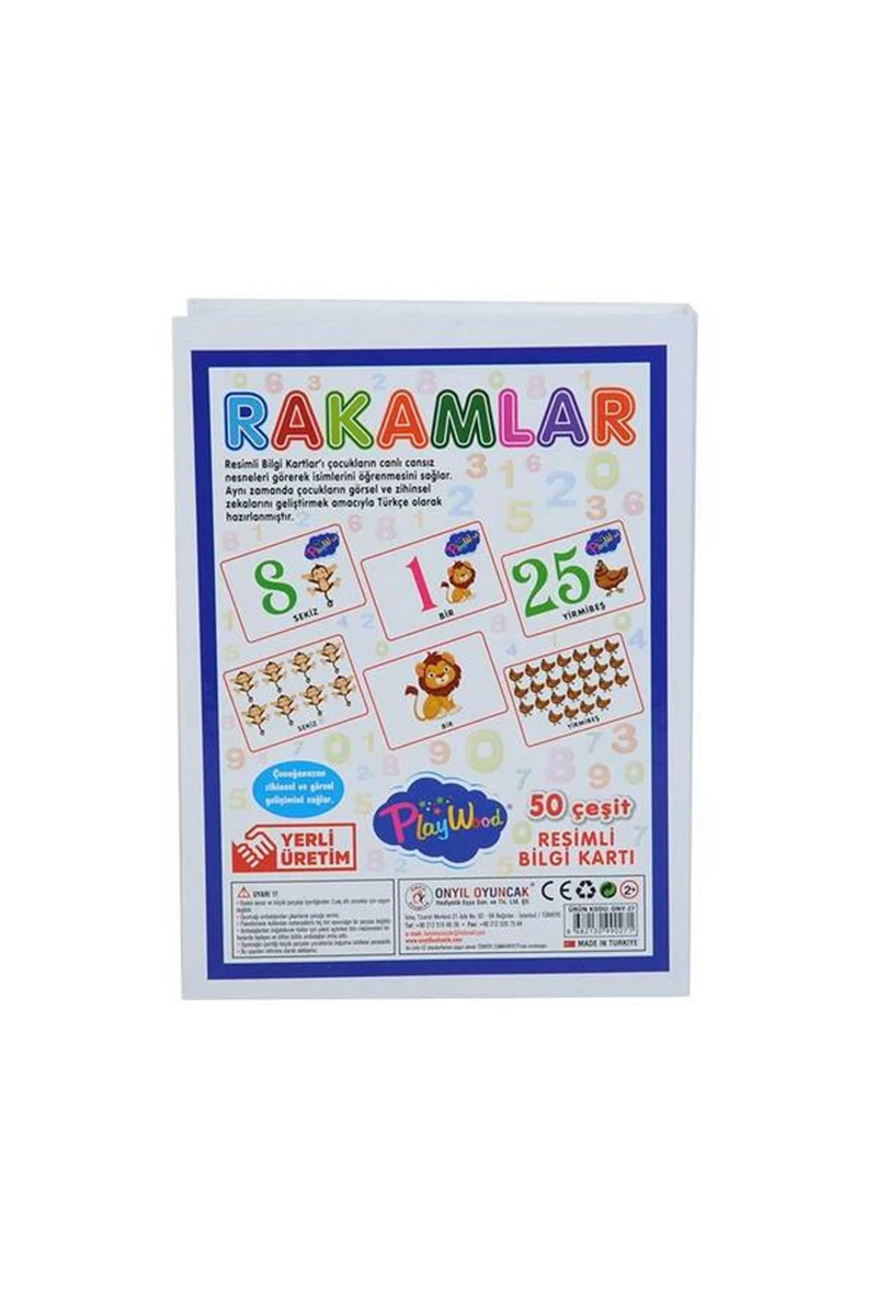 Onyıl Ony-27 Eğitici Resimli Bilgi Kartı Rakamlar